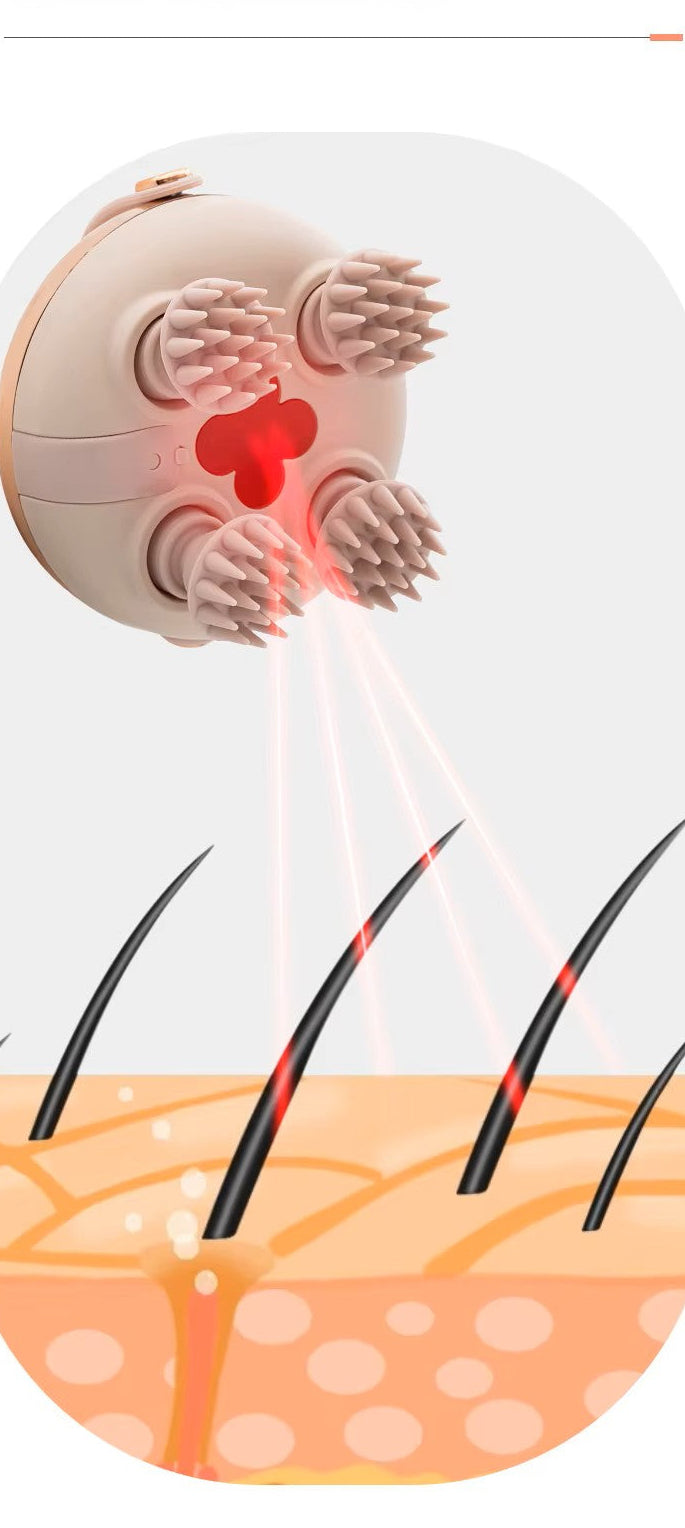 Elektrisch Hoofdmassageapparaat met Rood Licht Therapie
