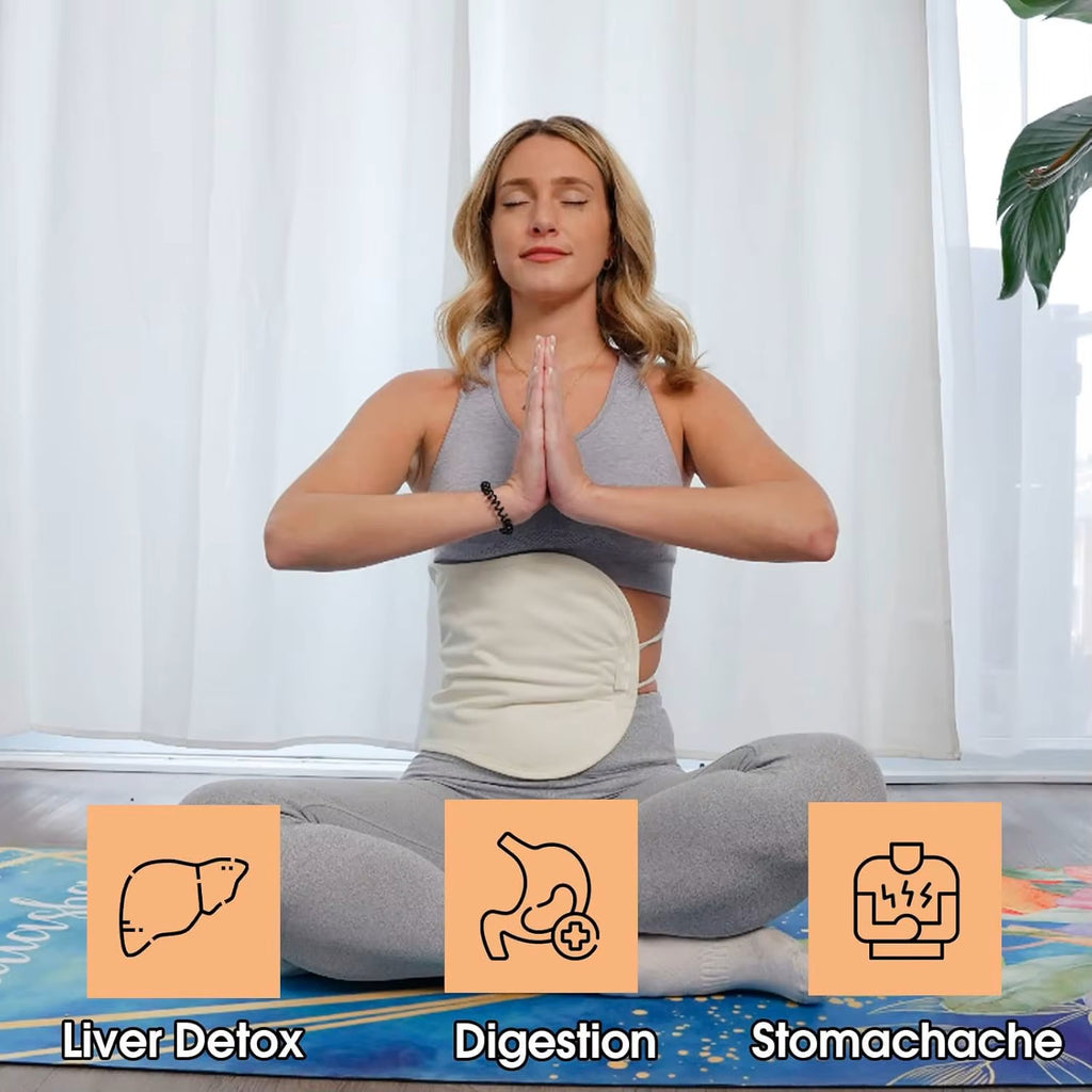 Castor olie pack- wrap voor leverdetox en schildklier.